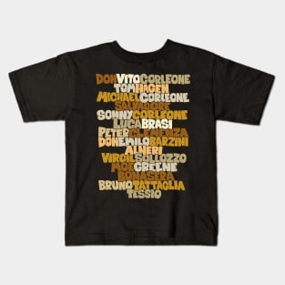 The Godfather: Tribute to the Main Actors of the Classic Kids T-Shirt